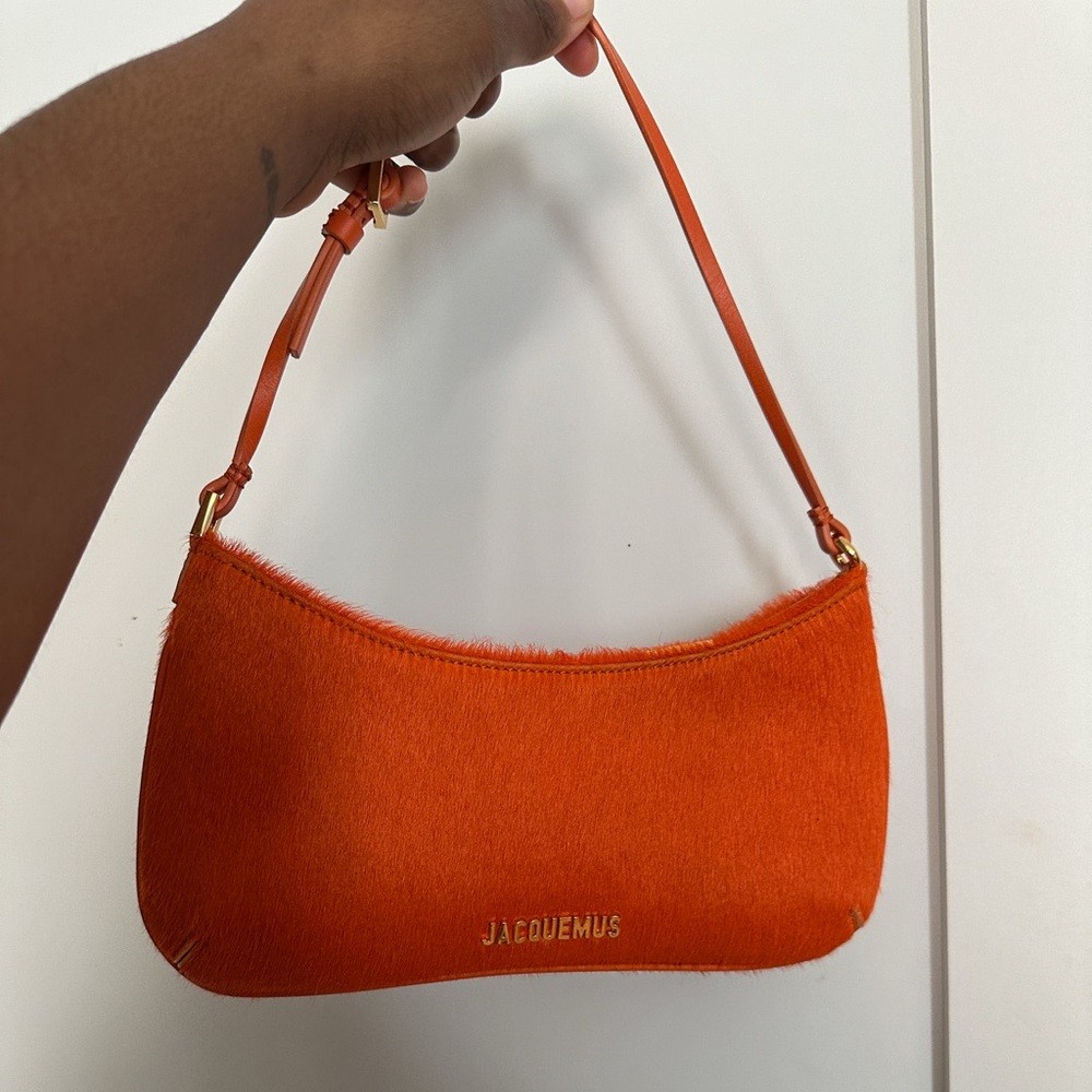JACQUEMUS Le Bisou calf hair shoulder bag - Picture 1 of 4